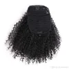 Splot warkocz kręcone sznurek ponytail brązowy czarny afrykański pleciony wyplatający kucyk przedłużenie włosów 120g 100 ludzkich ponytail