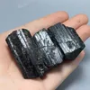 Spécimen minéral de Tourmaline noire brute, cristaux et pierres de Chakra, nettoyage de l'air métaphysique pour la guérison, 3 pièces, 254N