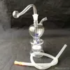 Apple Plate Wire Hookah, Partihandel Glas Bongs Oljebrännare Glasrör Vattenrör Olje Riger Rökfri Frakt Frakt