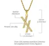 Men's Iced Out XX Pendant Necklace Bling Bling with 3mm 24inch Rope Chain Hip Hop Jewelry Fashion accessories