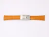 Rolamy 20mm Real Calf Cowhide Leather Vintage Luxury Wrist Watch Band Strap Clasp för Oyster GMT