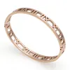 Fashion Silver Stainless Steel Shackle Roman Bracelet Jewelry Rose Gold Bangles Bracelets For Women Love Bracelet