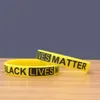 Je ne peux pas respirer Bracelet en silicone Black Power Black Lives Matter Ring Bracelet Bracelet pour les fournitures de fête FY9129