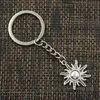 Moda 20 pçs / lote chaveiro chaveiro jóias banhado a prata Sun Charms Key Accessories