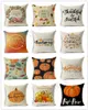 Taie d'oreiller joyeux Thanksgiving, 48 Styles, décoration d'automne en lin, pour remercier, canapé, maison, voiture, housse de coussin, 4522605