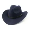 Yy retro cowboy cap men jesienne zimowe czapki czapki kobiety zachodnie cowgirls jazz caps cepping brzeg chapeau homme cb200712392