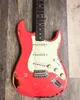 Michael Landau 1963 Tung relic Electric Guitar Fiesta Red Over 3-Tone Sunburst Guitars, Alder Body, Maple Neck Rosewood Fingerboard