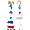 USA Dzień Niepodległości Folia Balon Zestaw Star List Hel Balon Round Latex Balloons Ameryka Celebration Party Decoration Set VT0259