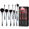 10 pièces pinceaux de maquillage ensemble fond de teint cosmétique poudre Blush ombre à paupières brosse outils de maquillage 3 couleurs J1545