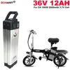 Electric Bicycle Lithium Battery 36v 12ah for Bafang BBS02 BBSHD 450W Motor +2A Charger E-bike 36V Lithium Battery Free Shipping