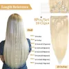 Mrshair in Human Hair Extensons Prosto 8pc Set Maszyna Remy Clip Ins Pełne włosy Brazylijskie włosy Blond Klip 14 16 18 20 223447495