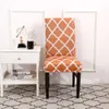 1/2/4pcs Dining Chair Covers Spandex Stretch Printing Removable Chair Cover Slipcover Kitchen Seat Case Stretch Cover