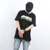 Мода мужская футболка уличная одежда Женщины хип-хоп с коротким рукавом земля напечатанные пары дизайнерские TEES размер S-XL