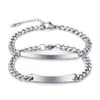 Новая мода титановая сталь из нержавеющей стали пустой идентификационная цепная браслет для собачья метка стальная цветная мужская и женские любители браслеты