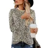 Leopardo Impresso Camisa 10 Cores Natal Halloween 3D Impresso Mulheres Camisas de Manga Longa Ao Ar Livre Tops LJJO7159