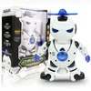 Zabawki elektryczne taniec obrotowy robot z LED Lights Music Explosion Toy Intelligence Zabawki z napędzaną baterią Direct Shenzhen Chiny Hurtownie