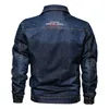 Mäns Jackor Denim Jacket Slim Bomber Casual OuterWear Jeans Stor Storlek Multi Pocket Turn-Lapel Coat Veste Homme