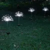 Lampada solare da giardino 90 120 150 LED Illuminazione a corda in rame Fili di rame Fuochi d'artificio fai-da-te Stelle Luci per passerella Percorso Patio Natale