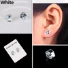 Colorful diamond Crystal Magnetic Earrings Water Cube Health Magnet Colorful Crystal non-pierced Earrings for Women Jewelry 9 Colors