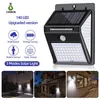 LED Solar LED Oświetlenie zewnętrzne 140LEDS Szeroki kąt Jasny Światła Słoneczna 3 Tryby Ścieżka Ogród Ogród Led Solar Security Lights Ruchu Czujnik