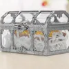 Treasure Chest Candy Box Wedding Favor Mini Presentlådor Matklass Plast Transparent smycken Stoage Case RRA22974654239