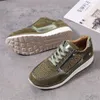 Woman Platform Trainers Designer Glitter Lace-Up Sneakers Zipper Wedge Heel Casual Shoes Spring New Men's High Quality Breathable Shoes