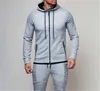 Cor sólida com capuz Stripe Cardigan Mens Sportswear Sports Academia manga comprida com capuz solto Mens Moletons Com Zipper