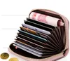 Echte lederen bijen Vrouwers Kaarthouders Lady Fashion Cow Leather Zero Designer Wallets vrouwelijke casual koppels zwart paars grijs 254L