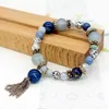 Commercio all'ingrosso- gioielli firmati di lusso braccialetti da donna perline in pietra naturale fascino periodici marini Bracciale braccialetto ghiacciato NE983-2