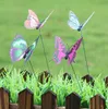 人工蝶の庭の装飾シミュレーションバタフライステークヤード植物の芝生の装飾偽の引っかき引っ張りランダムカラーGB959