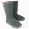 冬の暖かいGGDガースクラシックオーストラリアの背の高いブーツ防水牛革純正レザースノーブーツベイリーちょう結びの女性のための暖かい靴15