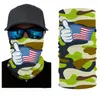 DHL Sömlös bandana pannband Amerikansk flagghuvudbonad 19 Styles Balaclava Head Wrap Scarf Neck For Women Men Cycling Motor5298256