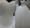 Newest Hot Sale 2019 White Ball Gown Wedding Dresses With Beaded Crystals Ball Gown Long Wedding Party Dress Bridal Gowns AL34