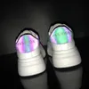 Noctilucent Små Vit Skor Kvinna Läder 2019 Sommar In Tide Western Style All-Match Tjock Bottom Öka fritid Skate Shoes