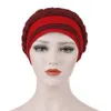 2019 المرأة مسلم كاب أمامي الصليب بونيه العمامة قبعة الكيمو كاب رئيس وشاح headwrap سيدة أغطية الرأس رئيس التفاف اكسسوارات للشعر