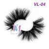 Custom Private Label Makeup Strip Mink lashes 3D Soft Natural Long Fluffy Crisscross Thick 25MM 5D Mink Eyelashes Crystal Diamond 8623571