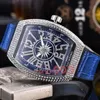 Icedout Quarz Moveme Men Watches Dimond Tourbillon nurka Mężczyźni Women Franck Watch Fashion Sport Guma Mistrz Mens SS Ladys WristWatches6109732