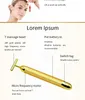 24k Gold Vibration Facial Slimming Face Beauty Bar Pulse Firming Facial Roller Massager Lift Skin Tightening Wrinkle Stick9087466