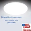 Voorraad in US LED Plafondverlichting Ronde 3000K Lichtbescherming Niveau IP44 18W LED Lichtarmaturen Plafondverlichting voor badkamer Woonkamer