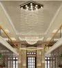 Moderne quadratische Kristalllüster Regentropfen bündig Deckenleuchte Treppe Pendelleuchten Leuchten Hotel Villa zwei Kristallkugelform