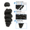 3 bundles Loose Wave Wefts Natural Color Unprocessed Brazilian Peruvian Malaysian Raw Virgin Indian Human Hair Extension