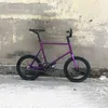 Tums fast växel cykel singel hastighet retro fixie vintage sliver cykel ram mini vinbicycle med korg