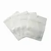 Back Matte White Front Clear Plastic Bags Resealable Zipper Lock Package Bag Electronic Jewelry Earring Storage Pouches Hang Hole 9 Sizes