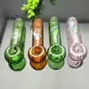 Smoking Pipe Mini Hookah glass bongs Colorful Metal Shape Colored cartoon logo glass pipe