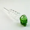 15.5cm Skull Pyrex Glass Oil Burner Pipes Glass Oil Burner Pipe Tobacco Pipes Spoon Pipe Colorful Glass Pipe SW16