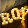 Diy 26 letras em inglês led night light letreiro sinal alfabeto 3d parede pendurado luz da noite casa casamento festa de aniversário decor3292834