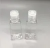 Bouteille de désinfectant pour les mains de 30 ml bouteilles d'emballage de désinfectant vide boîte trapézoïdale transparente PET bouchon à rabat bouteille de Gel pour les mains