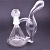 mini bongo de vidro, plataformas petrolíferas, gancho do cabide do recycler, equipamentos do dab de 14 milímetros, cor da cera do 14mm slyme decor da cor altura de 6inch