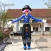 Multicolor Parade Performance Wearable Inflatable Clown Costume 3.5m Hand Controlled Walking Blow Up Marionette Puppet For Circus Show