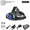 Super Bright LED Headlamp T6 + COB светодиодные фары 4 режима освещения масштабируемая для рыбалки, ночной езды, кемпинг, приключения и т. Д.